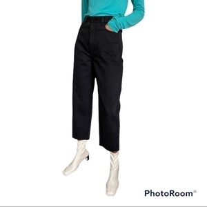 Oak + Fort tapered black jeans